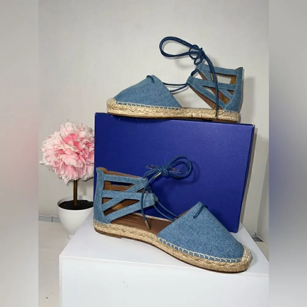 Authentic NIB Aquazzura Belgravia Espadrilles